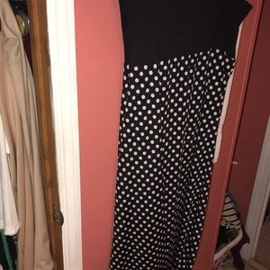 Polka dot maxi skirt